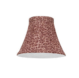 # 30068-X Small Bell Shape Chandelier Clip-On Lamp Shade Set of 2, 5, 6,and 9, Transitional Design in Red Leopard Pattern, 6" bottom width (3" x 6" x 5")