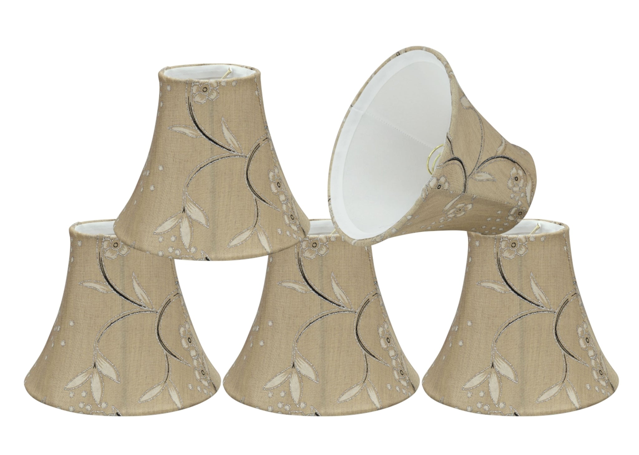 30069-X Small Bell Shape Chandelier Clip-On Lamp Shade Set