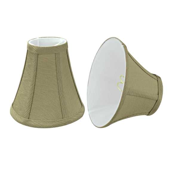 # 30071-X Small Bell Shape Chandelier Clip-On Lamp Shade Set of 2, 5, 6,and 9, Transitional Design in Yellowish Brown, 6