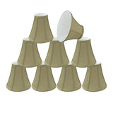 # 30071-X Small Bell Shape Chandelier Clip-On Lamp Shade Set of 2, 5, 6,and 9, Transitional Design in Yellowish Brown, 6" bottom width (3" x 6" x 5")