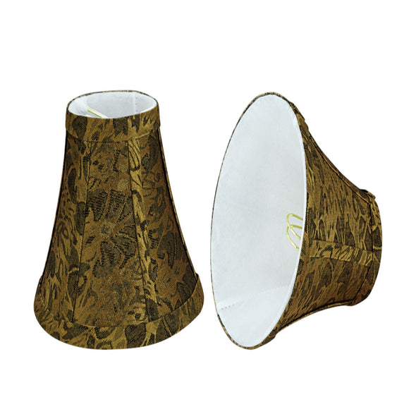 # 30073-X Small Bell Shape Chandelier Clip-On Lamp Shade Set of 2, 5, 6,and 9, Transitional Design in Pumpkin Gold, 6