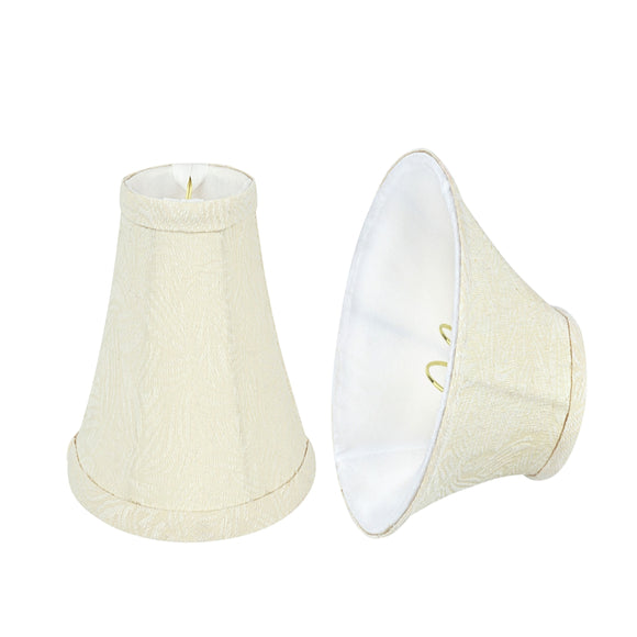 # 30076-X Small Bell Shape Chandelier Clip-On Lamp Shade Set of 2, 5, 6, and 9, Transitional Design in Beige, 6