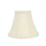 # 30076-X Small Bell Shape Chandelier Clip-On Lamp Shade Set of 2, 5, 6, and 9, Transitional Design in Beige, 6" bottom width (3" x 6" x 5" )