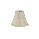 # 30077-X Small Bell Shape Chandelier Clip-On Lamp Shade Set of 2, 5, 6, and 9, Transitional Design in Beige, 6" bottom width (3" x 6" x 5" )