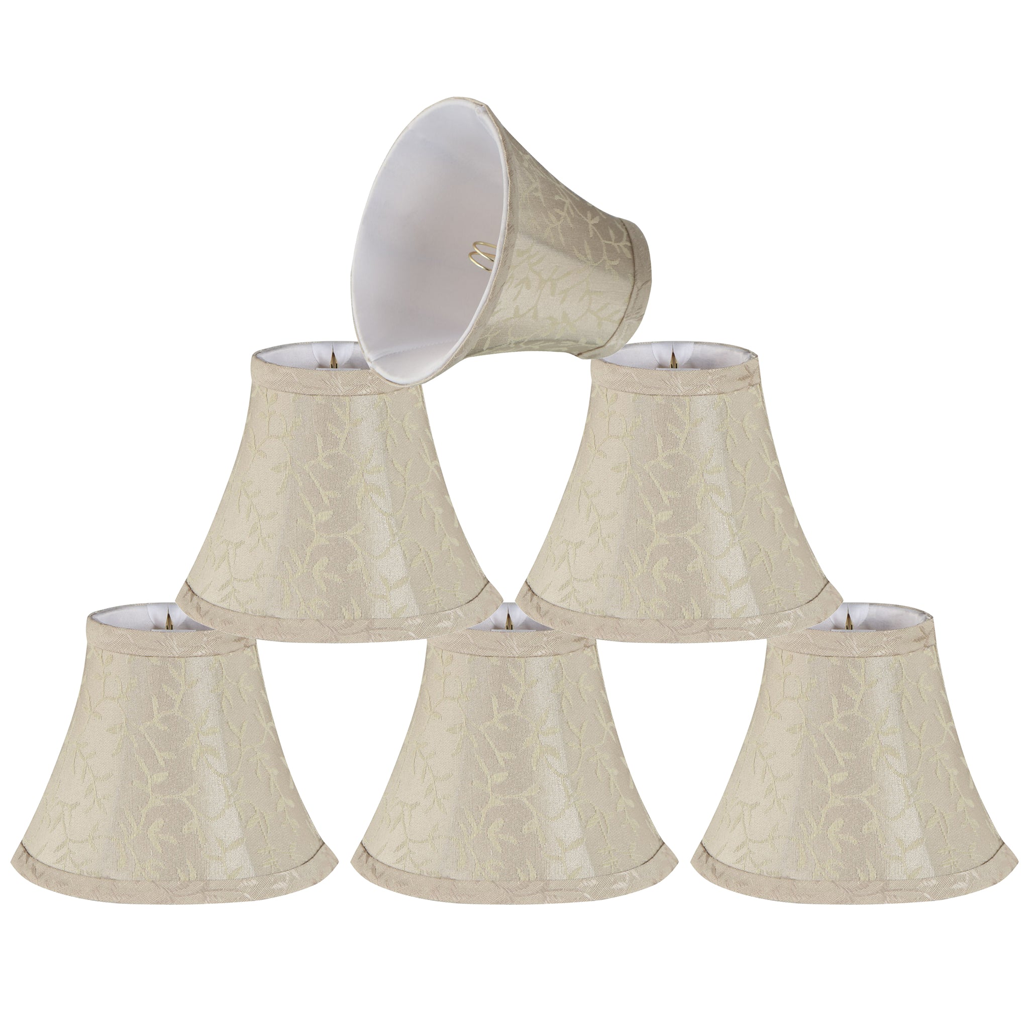 6-Pack Clip-On Chandelier Lamp Shades – White, E14 Fit, For Small Bulbs, Home & Hotel Decor - View #14