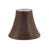 # 30078-X Small Bell Shape Chandelier Clip-On Lamp Shade Set of 2, 5, 6, and 9, Transitional Design in Brown, 6" bottom width (3" x 6" x 5")