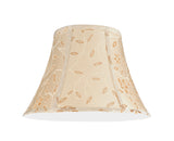 # 30091  Transitional Bell Shape Spider Construction Lamp Shade in Gold with a Floral Design, 13" wide (7" x 13" x 9 1/2")