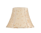 # 30091  Transitional Bell Shape Spider Construction Lamp Shade in Gold with a Floral Design, 13" wide (7" x 13" x 9 1/2")