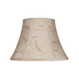 # 30092 Transitional Bell Shape Spider Construction Lamp Shade in Oatmeal Fabric with Design, 13" wide (7" x 13" x 9 1/2")