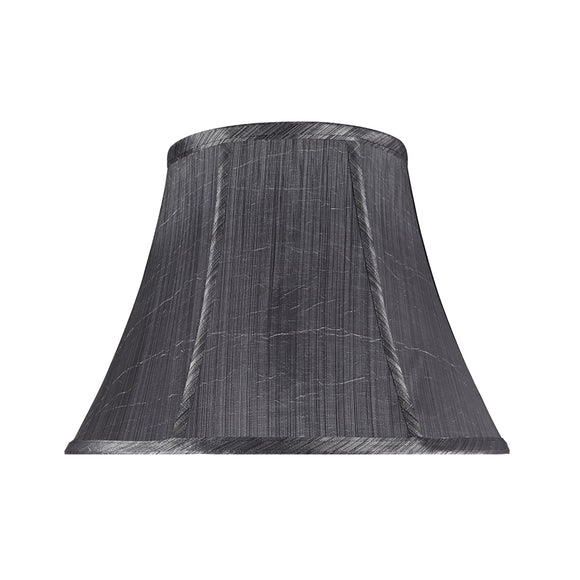 # 30096 Transitional Bell Shape Spider Construction Lamp Shade in Grey Black Synthetic Fabric, 13