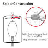# 30096 Transitional Bell Shape Spider Construction Lamp Shade in Grey Black Synthetic Fabric, 13" wide (7" x 13" x 9 1/2")