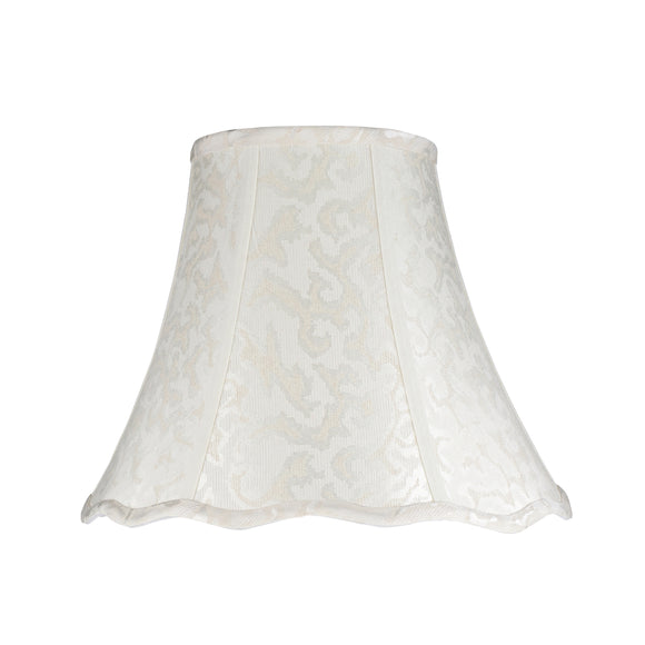 # 30101 Transitional Bell Shape Spider Construction Lamp Shade in Off White Textured Fabric, 14