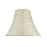 # 30111 Transitional Bell Shape Spider Construction Lamp Shade in Off White Textured Fabric, 18" wide (8" x 18" x 14")