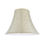 # 30111 Transitional Bell Shape Spider Construction Lamp Shade in Off White Textured Fabric, 18" wide (8" x 18" x 14")