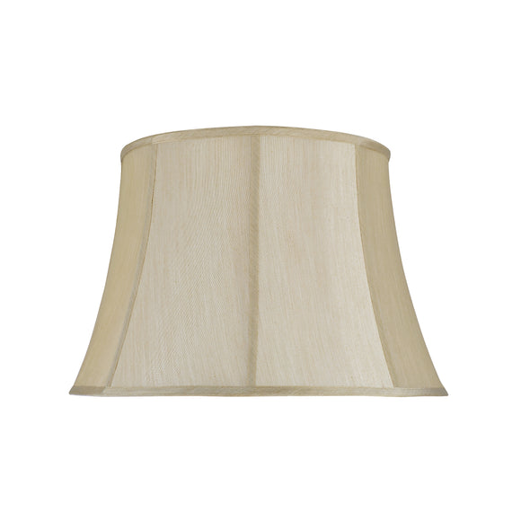 # 30121 Transitional Bell Shape Spider Construction Lamp Shade in Beige Faux Silk Fabric, 18