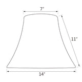 # 30132 Transitional Bell Shape Spider Construction Lamp Shade in Brown, 14" wide (7" x 14" x 11")
