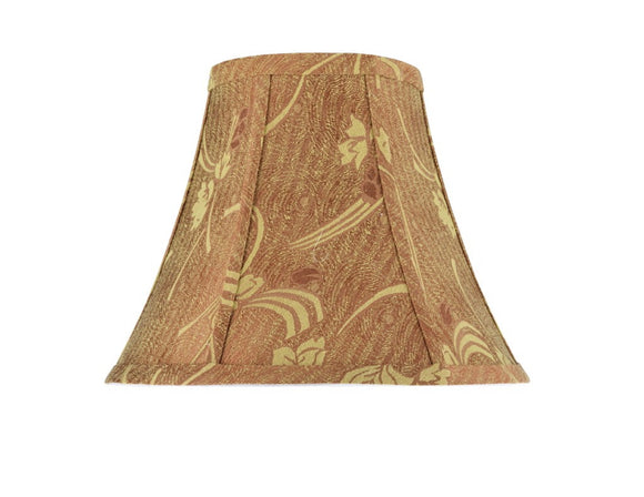 # 30156  Transitional Bell Shape Spider Construction Lamp Shade in Copper Fabric with Accents, 12
