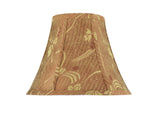 # 30156  Transitional Bell Shape Spider Construction Lamp Shade in Copper Fabric with Accents, 12" wide (6" x 12" x 9 1/2")