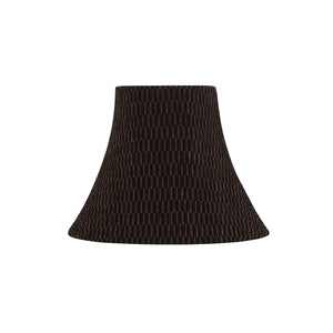 # 30157 Transitional Bell Shape Spider Construction Lamp Shade in Black & Brown, 12" wide (6" x 12" x 9 1/2")