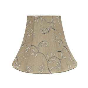 # 30163 Transitional Bell Shape Spider Construction Lamp Shade in Light Gold, 12" wide (6" x 12" x 9-1/2")