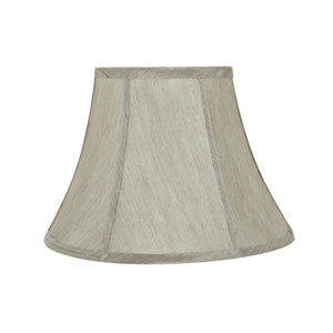 # 30218 Transitional Bell Shaped Spider Construction Lamp Shade in Silver Grey, 13" wide (7" x 13" x 9 1/2")