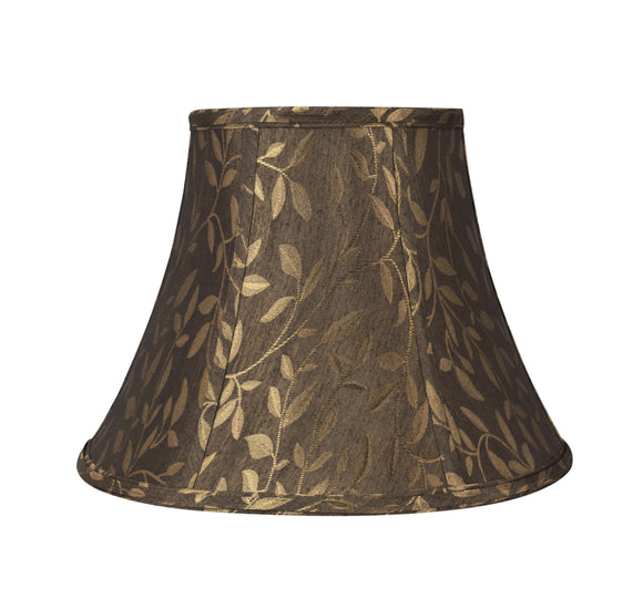 # 30224 Transitional Bell Shaped Spider Construction Lamp Shade in Brown, 13