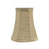 # 30242-X Small Bell Shape Chandelier Clip-On Lamp Shade Set of 2, 5, 6,and 9, Transitional Design in Oatmeal, 4" bottom width (2 1/2" x 4" x 5" )