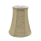 # 30242-X Small Bell Shape Chandelier Clip-On Lamp Shade Set of 2, 5, 6,and 9, Transitional Design in Oatmeal, 4" bottom width (2 1/2" x 4" x 5" )