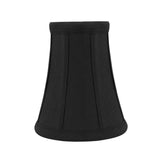 # 30244-X Small Bell Shape Chandelier Clip-On Lamp Shade Set of 2, 5, 6,and 9, Transitional Design in Black, 4" bottom width (2 1/2" x 4" x 5" )