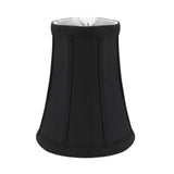 # 30244-X Small Bell Shape Chandelier Clip-On Lamp Shade Set of 2, 5, 6,and 9, Transitional Design in Black, 4" bottom width (2 1/2" x 4" x 5" )