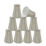 # 30245-X Small Bell Shape Chandelier Clip-On Lamp Shade Set of 2, 5, 6,and 9, Transitional Design in Silver-Grey, 4" bottom width (2 1/2" x 4" x 5" )