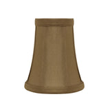 # 30247-X Small Bell Shape Chandelier Clip-On Lamp Shade Set of 2, 5, 6,and 9, Transitional Design in Light Brown, 4" bottom width (2 1/2" x 4" x 5" )