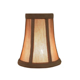 # 30247-X Small Bell Shape Chandelier Clip-On Lamp Shade Set of 2, 5, 6,and 9, Transitional Design in Light Brown, 4" bottom width (2 1/2" x 4" x 5" )