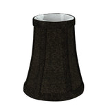 # 30248-X Small Bell Shape Chandelier Clip-On Lamp Shade Set of 2, 5, 6,and 9, Transitional Design in Two-Tone Black, 4" bottom width (2-1/2"x 4" x 5" )