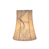# 30250-X Small Bell Shape Chandelier Clip-On Lamp Shade Set of 2, 5, 6, and 9, Transitional Design in Antique Ivory, 4" bottom width (2 1/2" x 4" x 5" )