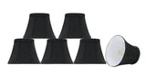 # 30271-X Small Bell Shape Chandelier Clip-On Lamp Shade Set of 2, 5, 6,and 9, Transitional Design in Black, 5" bottom width (3" x 5" x 4" )