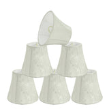 # 30272-X Small Bell Shape Chandelier Clip-On Lamp Shade Set of 2, 5, 6,and 9, Transitional Design in Ivory, 5" bottom width (3" x 5" x 4" )