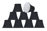 # 30275-X Small Bell Shape Chandelier Clip-On Lamp Shade Set of 2, 5, 6,and 9, Transitional Design in Black, 5" bottom width (3" x 5" x 4" )