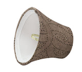 # 30276-X Small Bell Shape Chandelier Clip-On Lamp Shade Set, Transitional Design in Brown, 5" bottom width (3" x 5" x 4" )