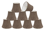 # 30276-X Small Bell Shape Chandelier Clip-On Lamp Shade Set, Transitional Design in Brown, 5" bottom width (3" x 5" x 4" )
