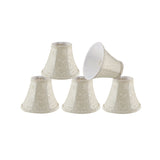 # 30286-X Small Bell Shape Mini Chandelier Clip-On Lamp Shade, Transitional Design in Off White, 6" bottom width (3" x 6" x 5") - Sold in 2, 5, 6 & 9 Packs