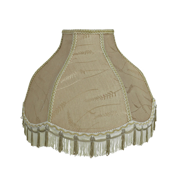 # 30301 Transitional Scallop Bell Shape Spider Construction Lamp Shade in Oatmeal, 17