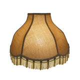 # 30301 Transitional Scallop Bell Shape Spider Construction Lamp Shade in Oatmeal, 17" wide (6" x 17" x 12")