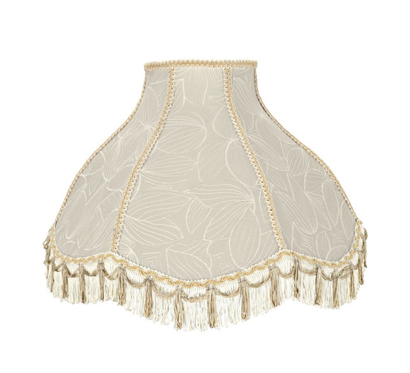 # 30302 Transitional Scallop Bell Shape Spider Construction Lamp Shade in Cream, 17