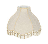 # 30302 Transitional Scallop Bell Shape Spider Construction Lamp Shade in Cream, 17" wide (6" x 17" x 12")