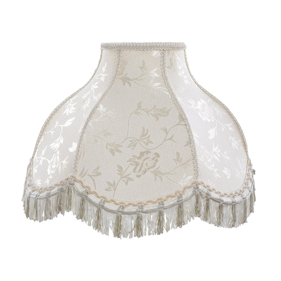 # 30306 Transitional Scallop Bell Shape Spider Construction Lamp Shade in Off White, 17