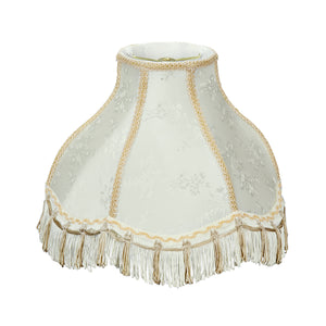 # 30331 Transitional Scallop Bell Shape Spider Construction Lamp Shade in Ivory, 13" wide (5" x 13" x 9 1/2")