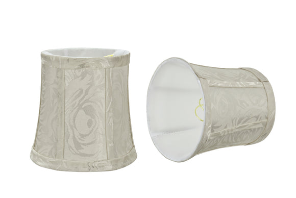 # 30363-X Small Bell Shape Chandelier Clip-On Lamp Shade Set of 2, 5, 6,and 9, Transitional Design in Off White, 5