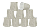 # 30363-X Small Bell Shape Chandelier Clip-On Lamp Shade Set of 2, 5, 6,and 9, Transitional Design in Off White, 5" bottom width (4" x 5" x 5")