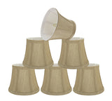 # 30391-X  Bell Shape ClipOn Lamp Shade , Beige,  4"x6"x5"